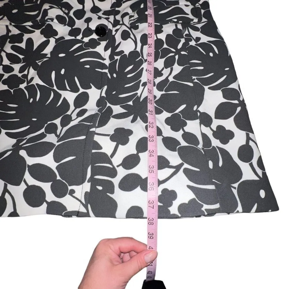 Kate Spade New York Women's Cream/Black‎ Monstera Grove Trench Coat Women Large - Image 7