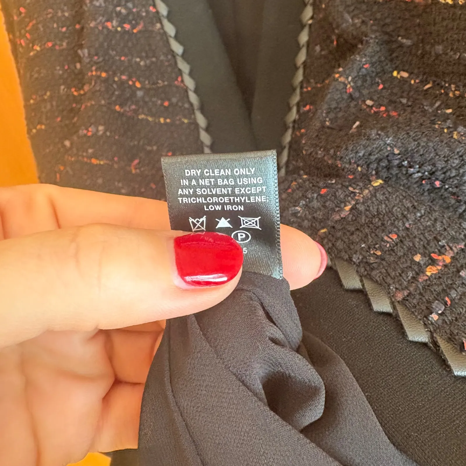 Lafayette 148 New York Petite Black Multi Color Tweed Trim Blazer Jacket Size 2 - Image 6