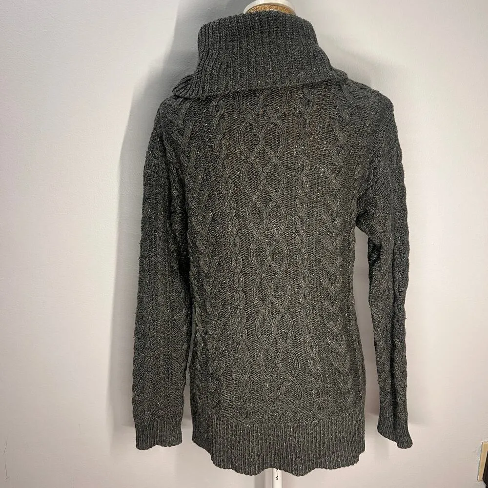 Lauren Ralph Lauren Charcoal Turtleneck Knit Sweater Sz M Gray Size M - Image 5