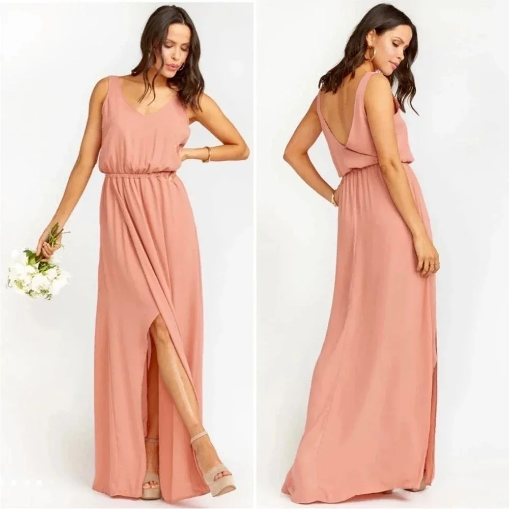Show Me Your MuMu Kendall Maxi Dress in Rustic Mauve Crisp Women’s Size XL - Image 4