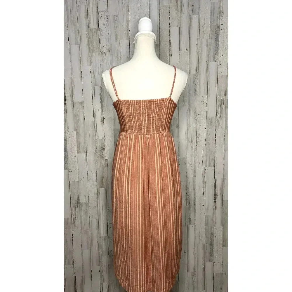 American Eagle Women's Striped Button Down Midi Dress Size‎ XS Multicolor - Image 4