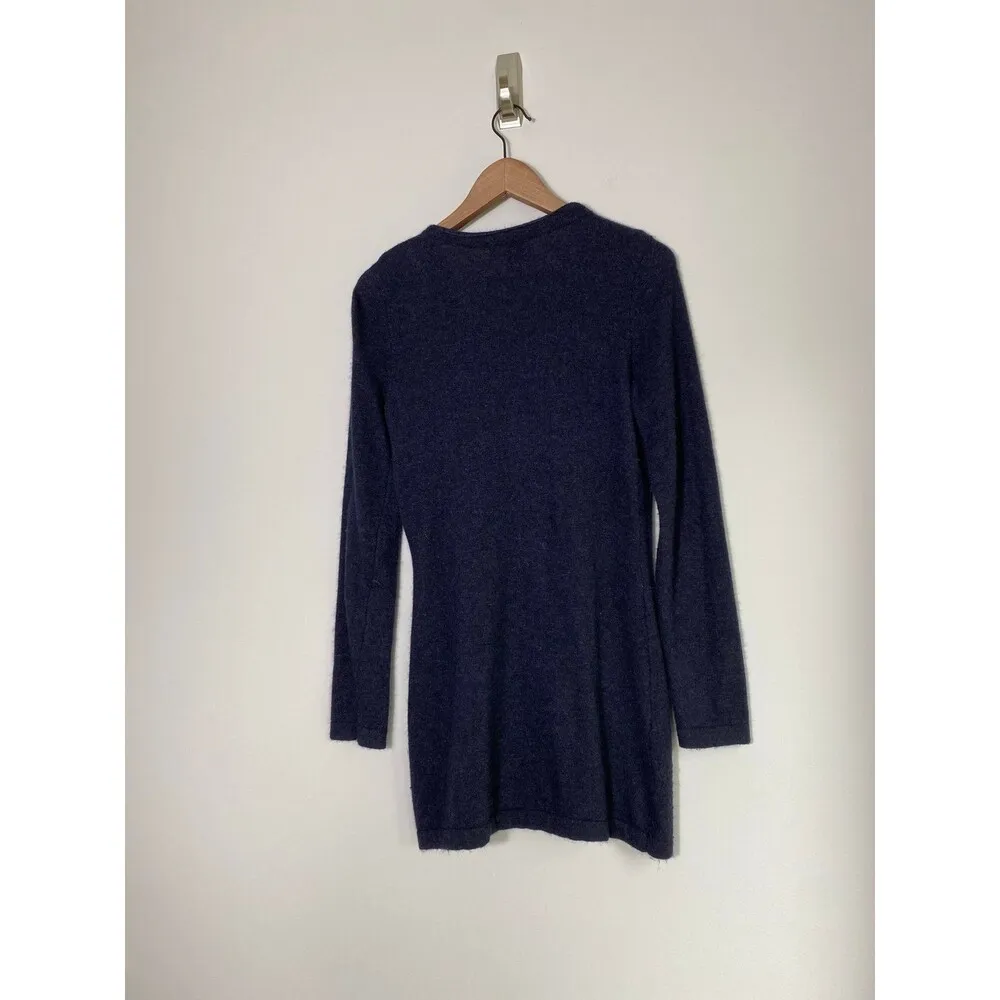 Fenn Wright Manson Navy Blue Longline Angora Wool Cardigan - Size L - Image 2