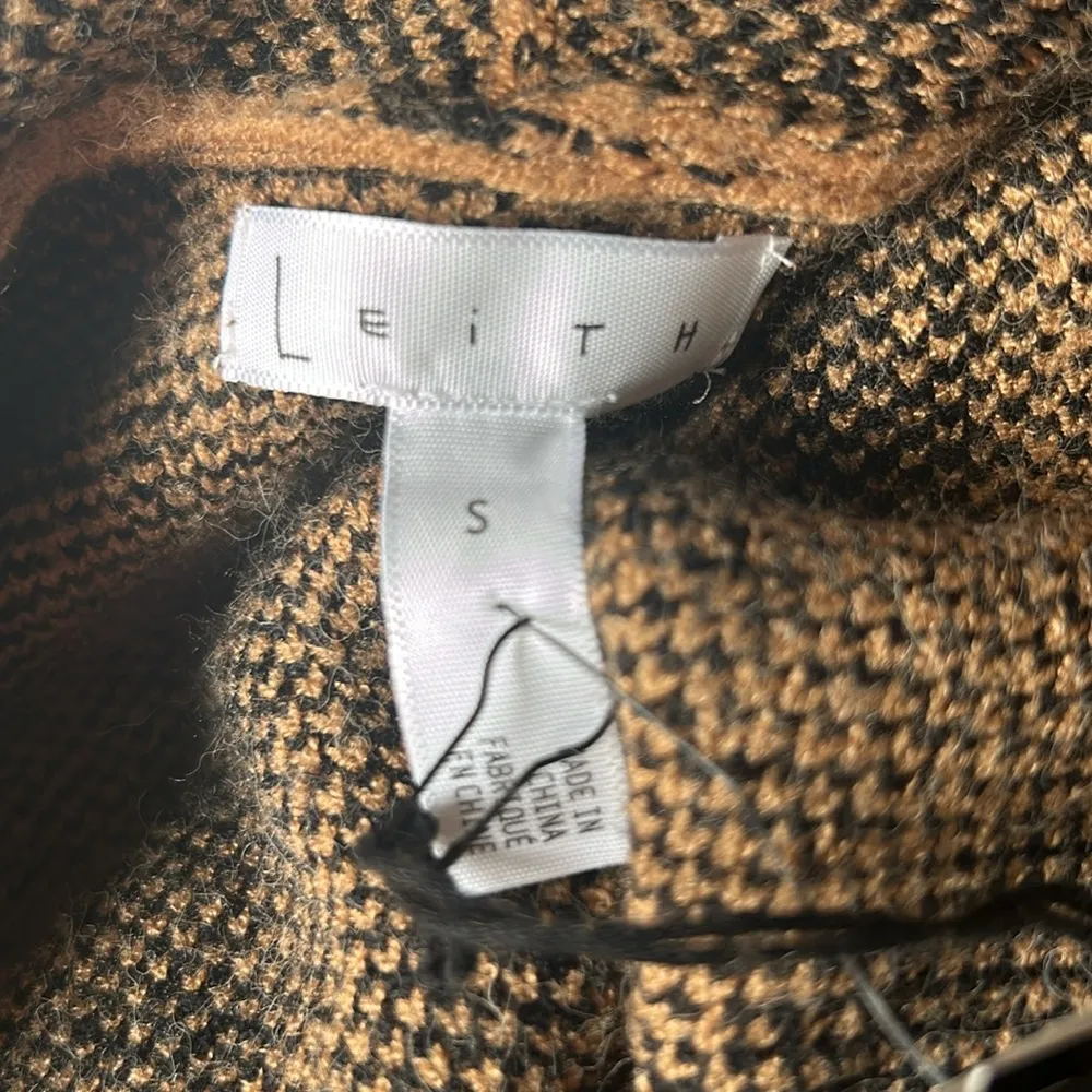 Leith  Dale Zebra Tan Open Cardigan Size Small NWT - Image 11