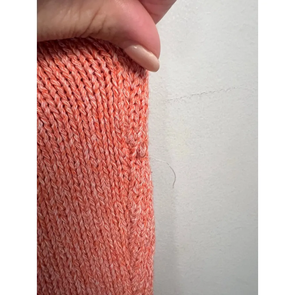 Women's J.Jill Sweater Orange/White Knit Size M Petite Capsule minimalist - Image 9