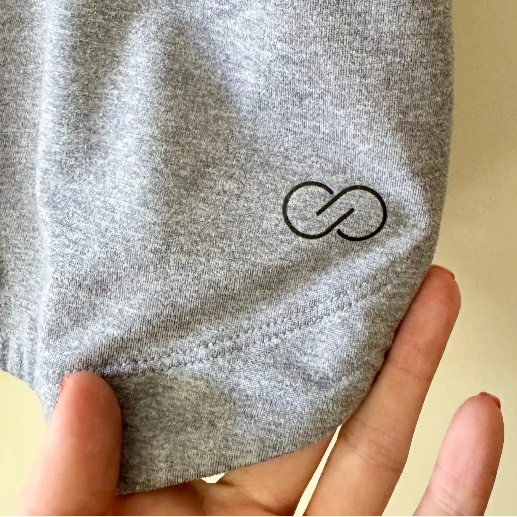 CALIA Sleeveless Heathered Grey Blue Active Top, Keyhole Back sz. S Gray - Image 8