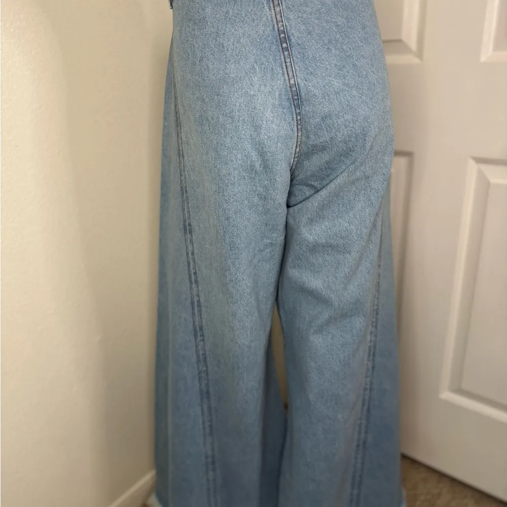 FARM Rio Blue Flare Wide Leg Jeans - Image 2