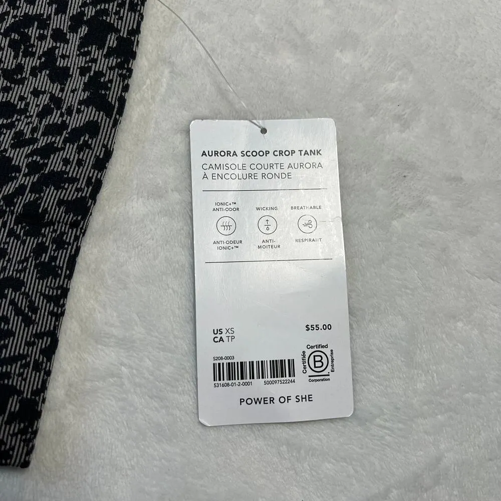 Athleta Aurora Scoop Crop Tank Size XS NEW Seamless Animal Print Gym Workout - Image 7