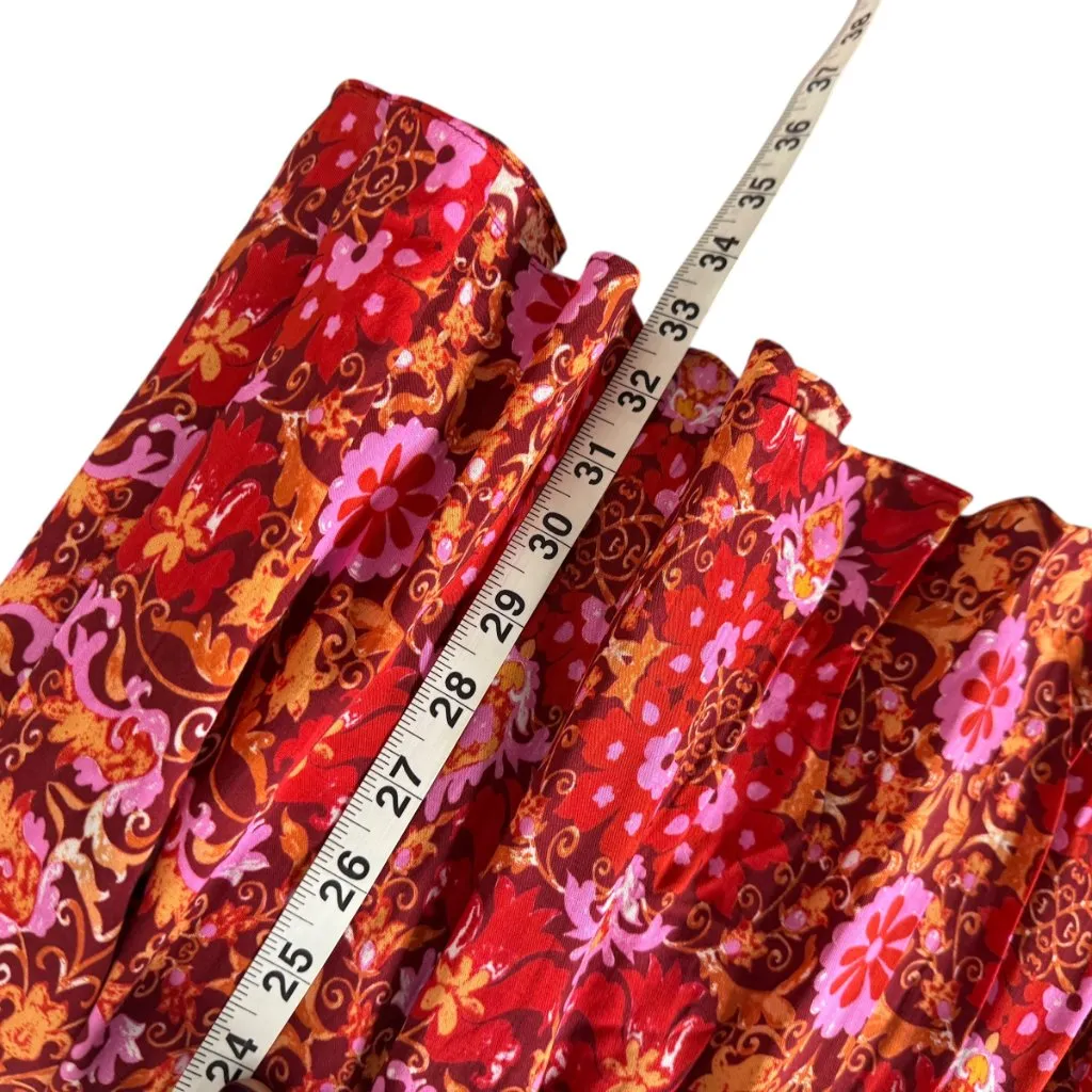 AMUR Codi Floral Long Sleeve Minidress In Rosewood Kaleidoscope Paisley Size 0 - Image 11