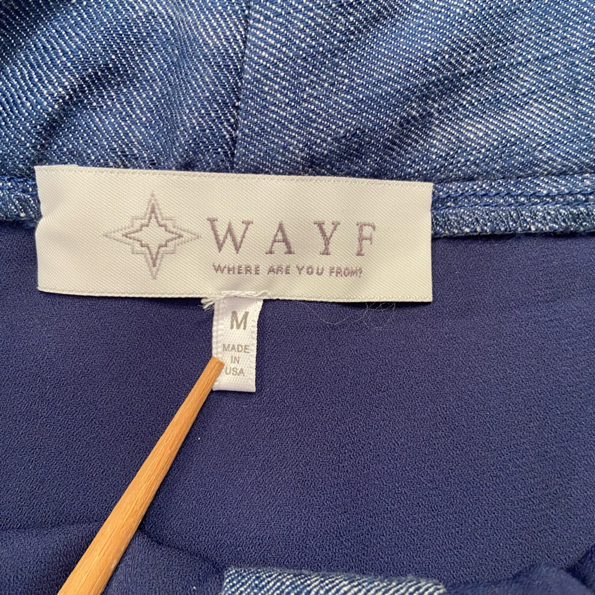 Revolve, WAYF, Swing Skirt in Chambray,‎ Blue, Size Medium - Image 4