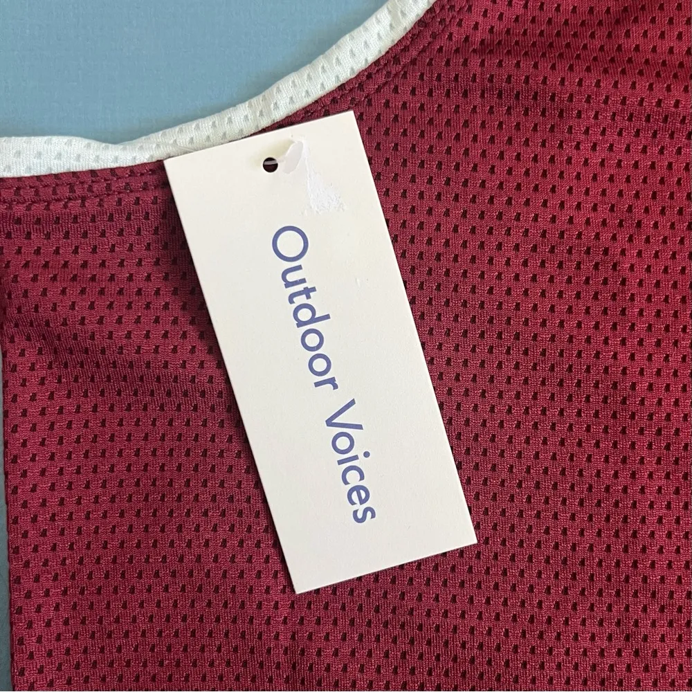 NWT Outdoor Voices RecMesh Boysenberry Red Tank Top - Image 8