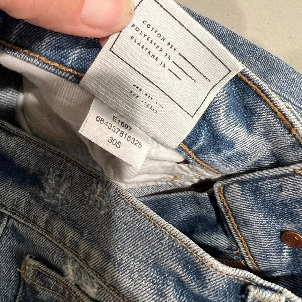 AYR  The Sugar Womens Straight Leg Jeans Size 30S High Rise Light Wash Blue Denim - Image 11