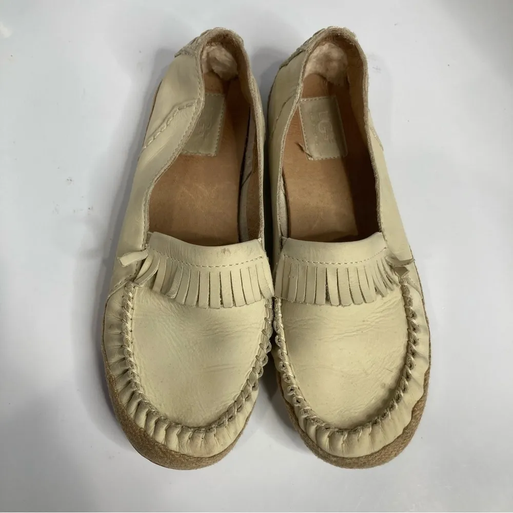 UGG marrah leather flats cream size‎ 8 - Image 2