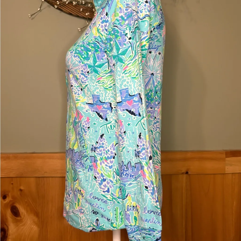 NWT LILLY PULITZER SKIPPER POPOVER TOP *LILLY LOVES TEXAS* UPF 50+ Sz XXS - Image 6