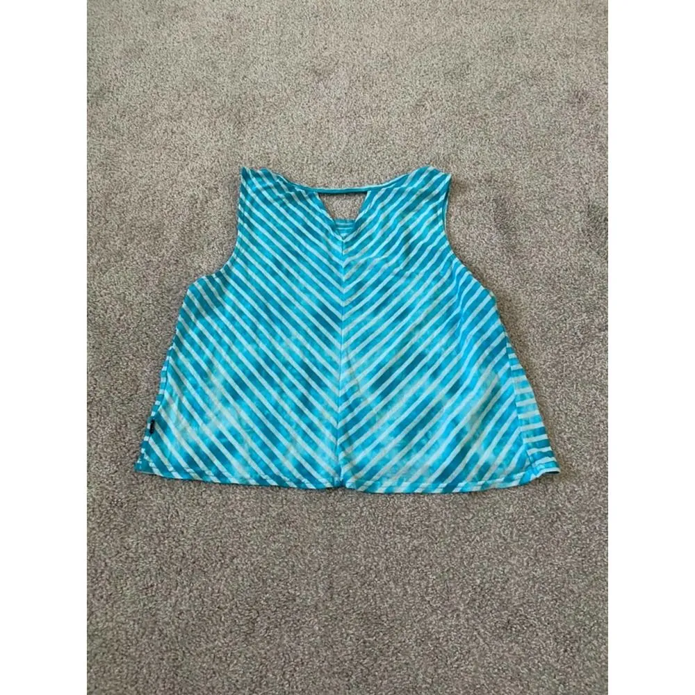 Vans‎ blue pool striped tank crop top size small - Image 3