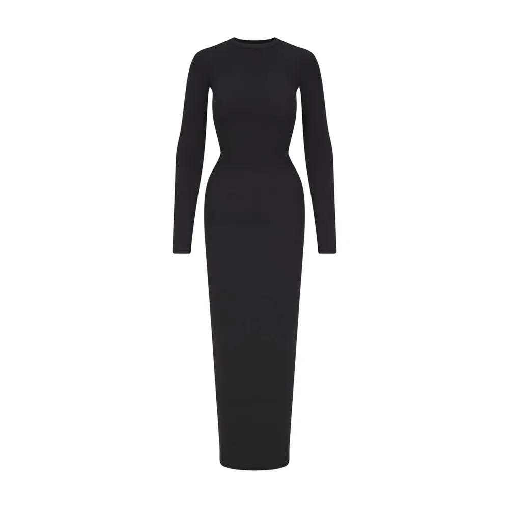 SKIMS Fits Everybody crew Neck long sleeve Dress, Tan Color, $88 - Image 4