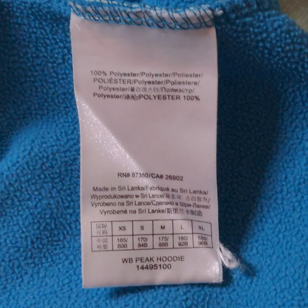 Burton Columbo WB Peak Hoodie Full Zip Jacket Multicolor Spellout - Size Medium - Image 12