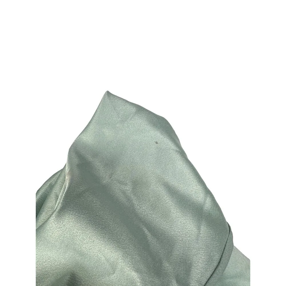 Pretty Little Thing - Constructed Satin Draped Bardot Bodycon Dress in Sage - Image 2