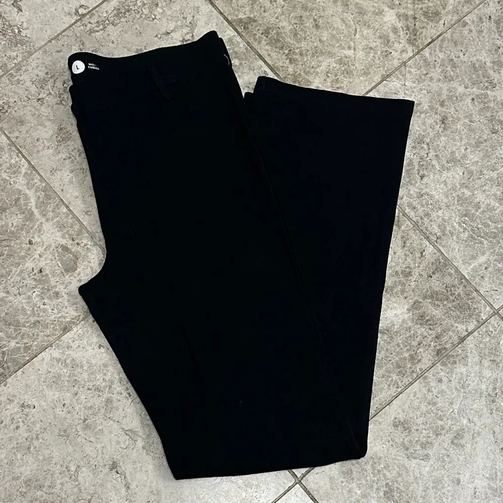 Betabrand Classic Straight Dress Pant Black Yoga Pant Large - Image 2