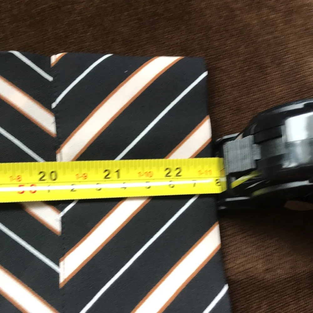 Ann Taylor Blouse Button  Black Cream Stripes Long Sleeve sheer flowy, size M - Image 11