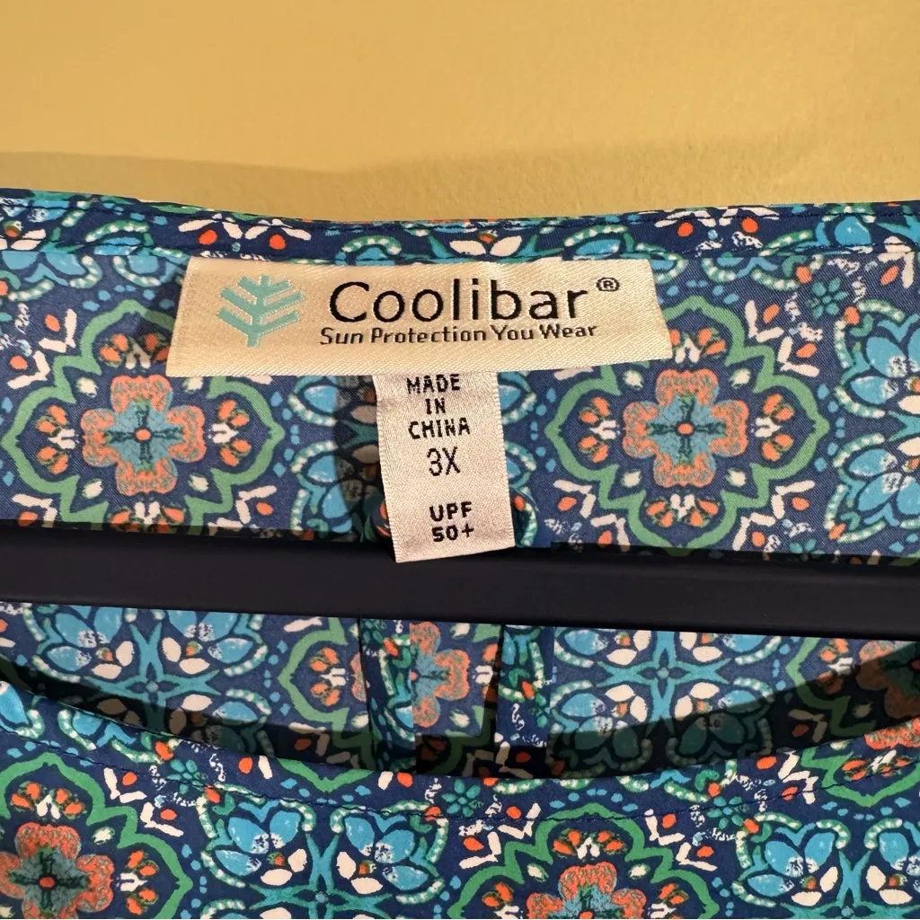 Coolibar UPF 50 Women's Garden Party Dress Sun Protection Blue Size 3X - Image 3