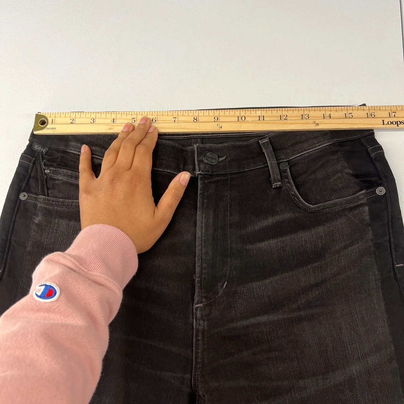 Citizens of Humanity Rocket Crop Jeans Womens 30 Black High Rise Skinny Leg - Image 9