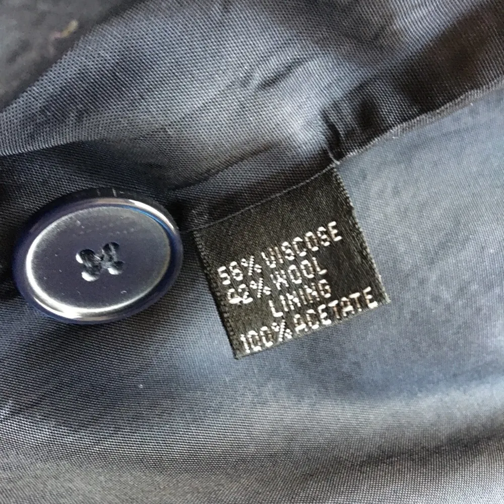 Linda Allard Ellen Tracy Suit Jacket Wool Blend Black Pinstripe Black Wo… - Image 9