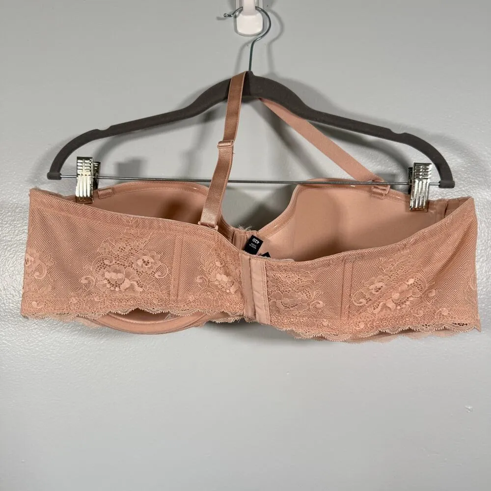 Torrid Curve 42D Lace Strapless Bra Beige Satin - Image 2