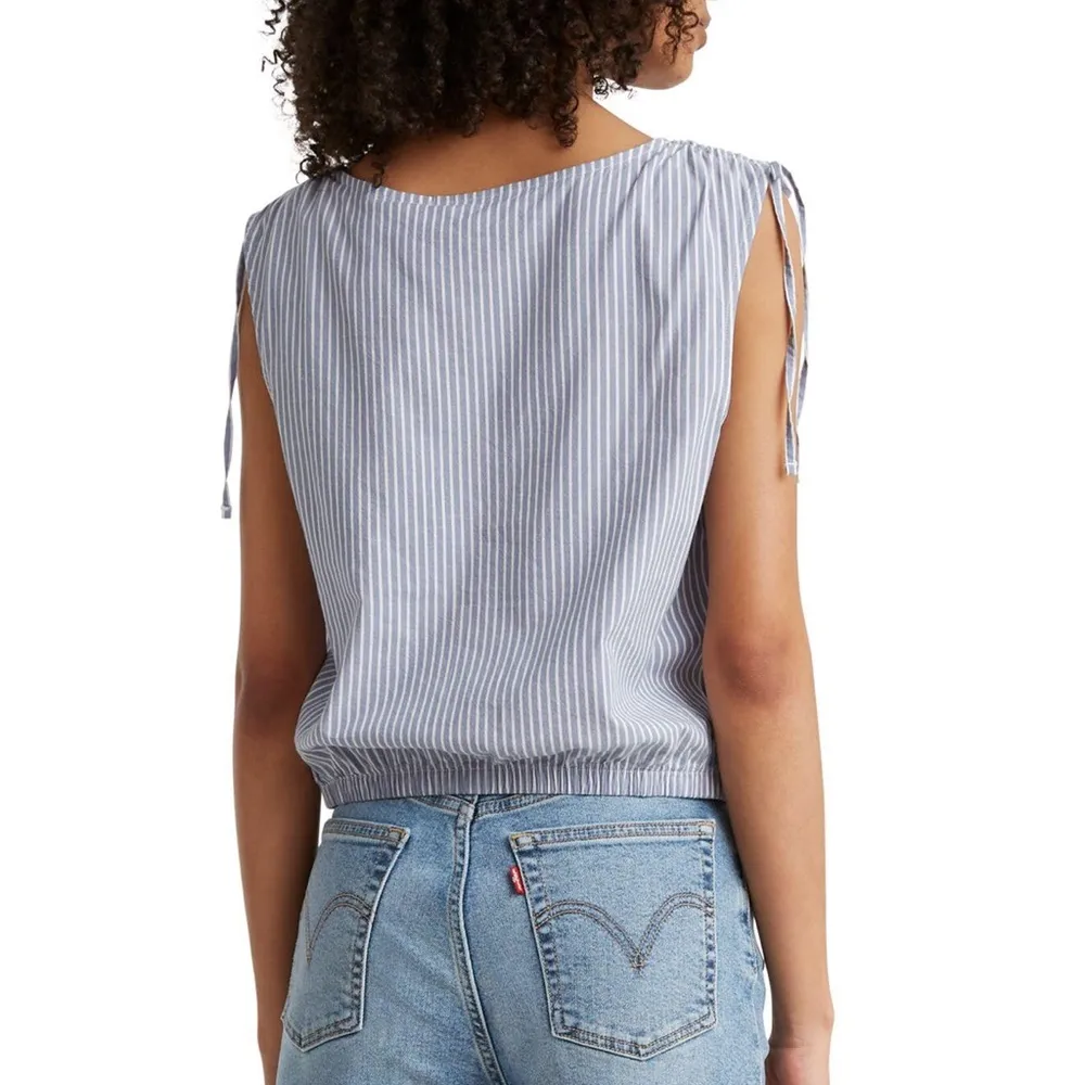 LEVI’S Magnolia Tie Shoulder Tank Top Size XL Prep - Image 2