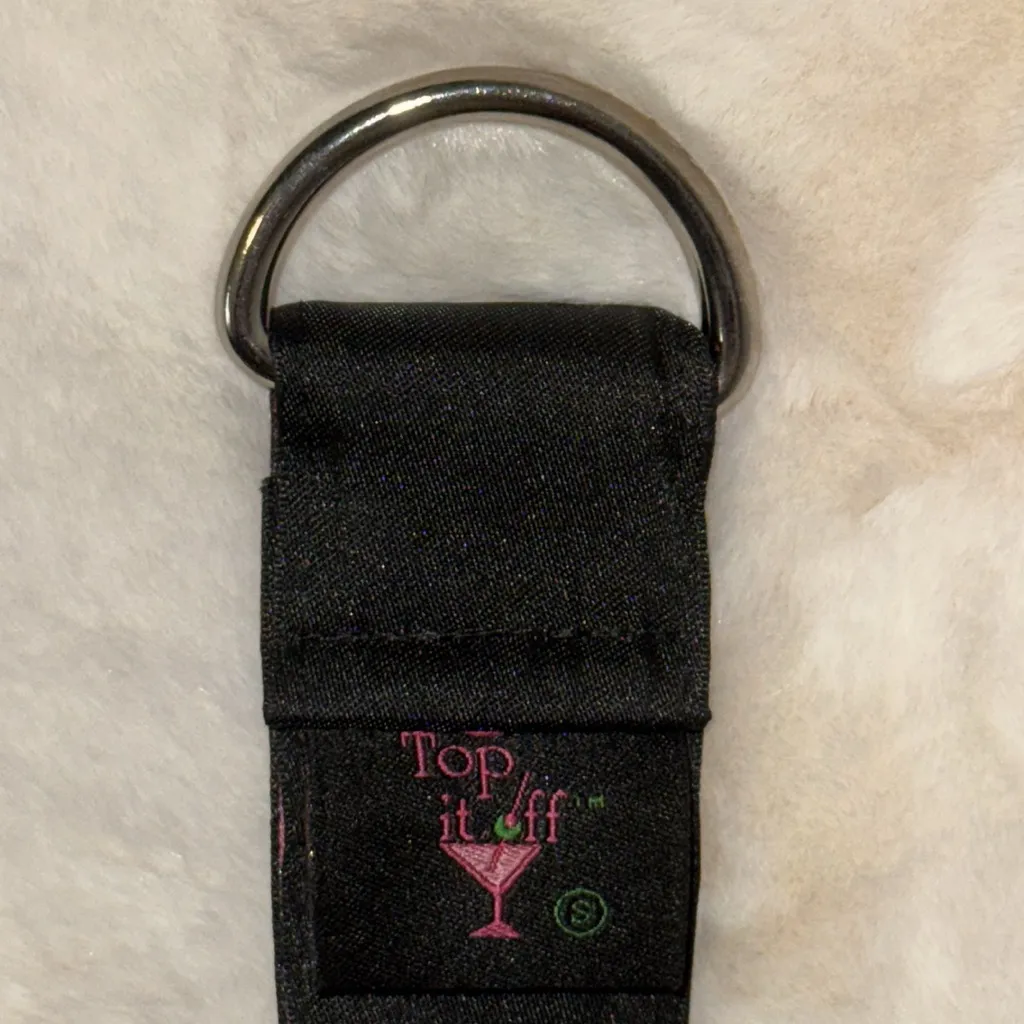 Pink & Black Fly Print D Ring Belt Women’s S Small By Top It Off - Image 5