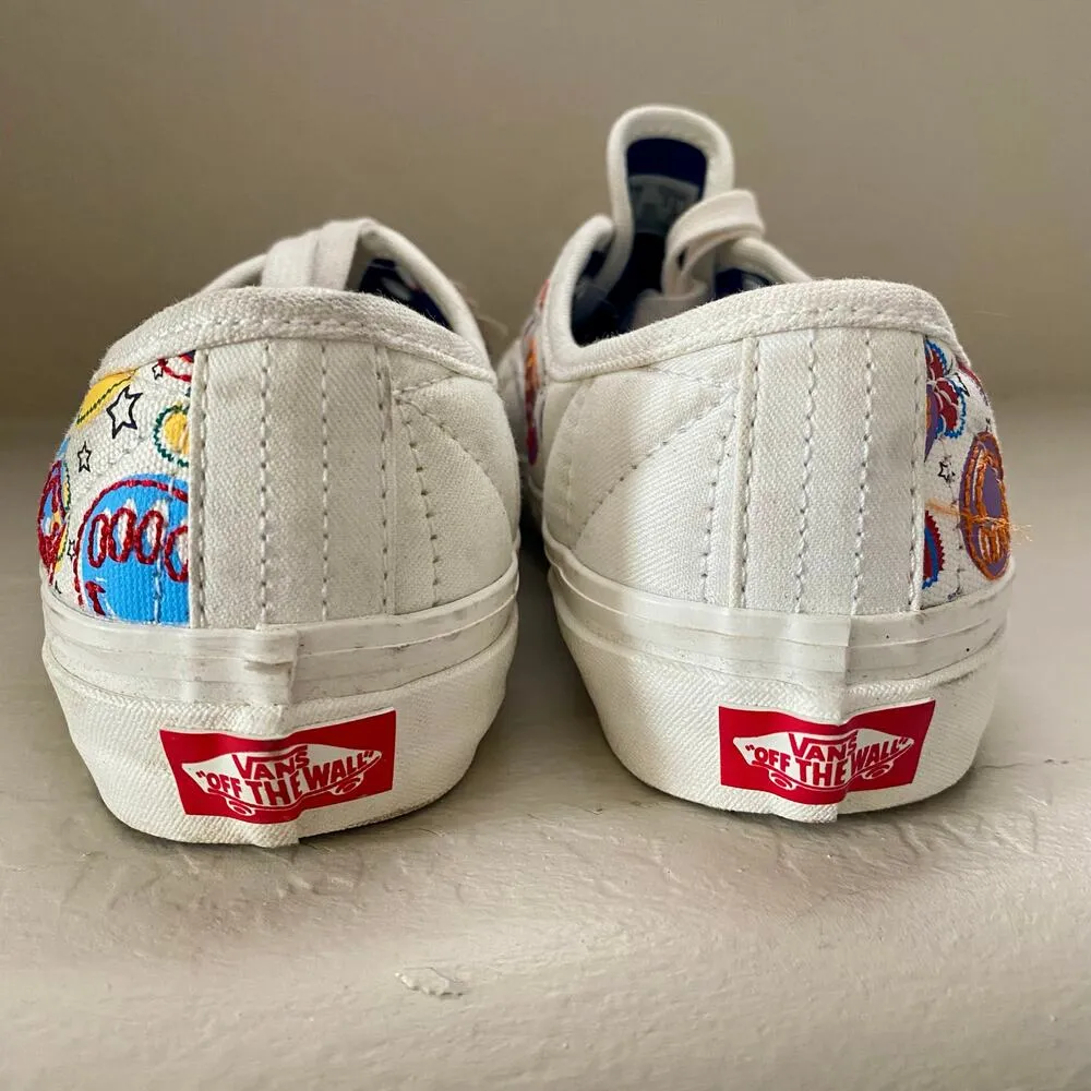 Vans Authentic 44 DX Positivity Patchwork Womens Size 5 Shoe Sneakers White - Image 3