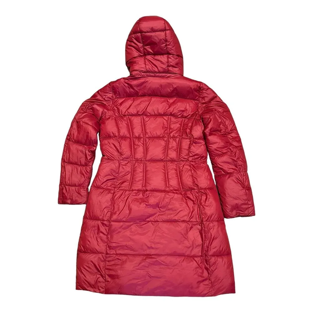 Michael Kors puffer coat with removable hood knee length size small - Image 9