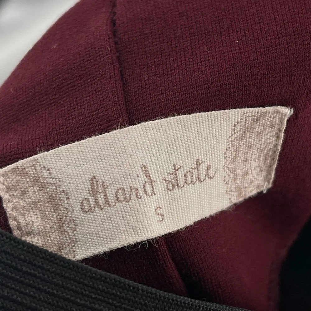 2/$30 Altar'd State High Waisted Ponte Pants Leggings Burgundy Small - Image 6