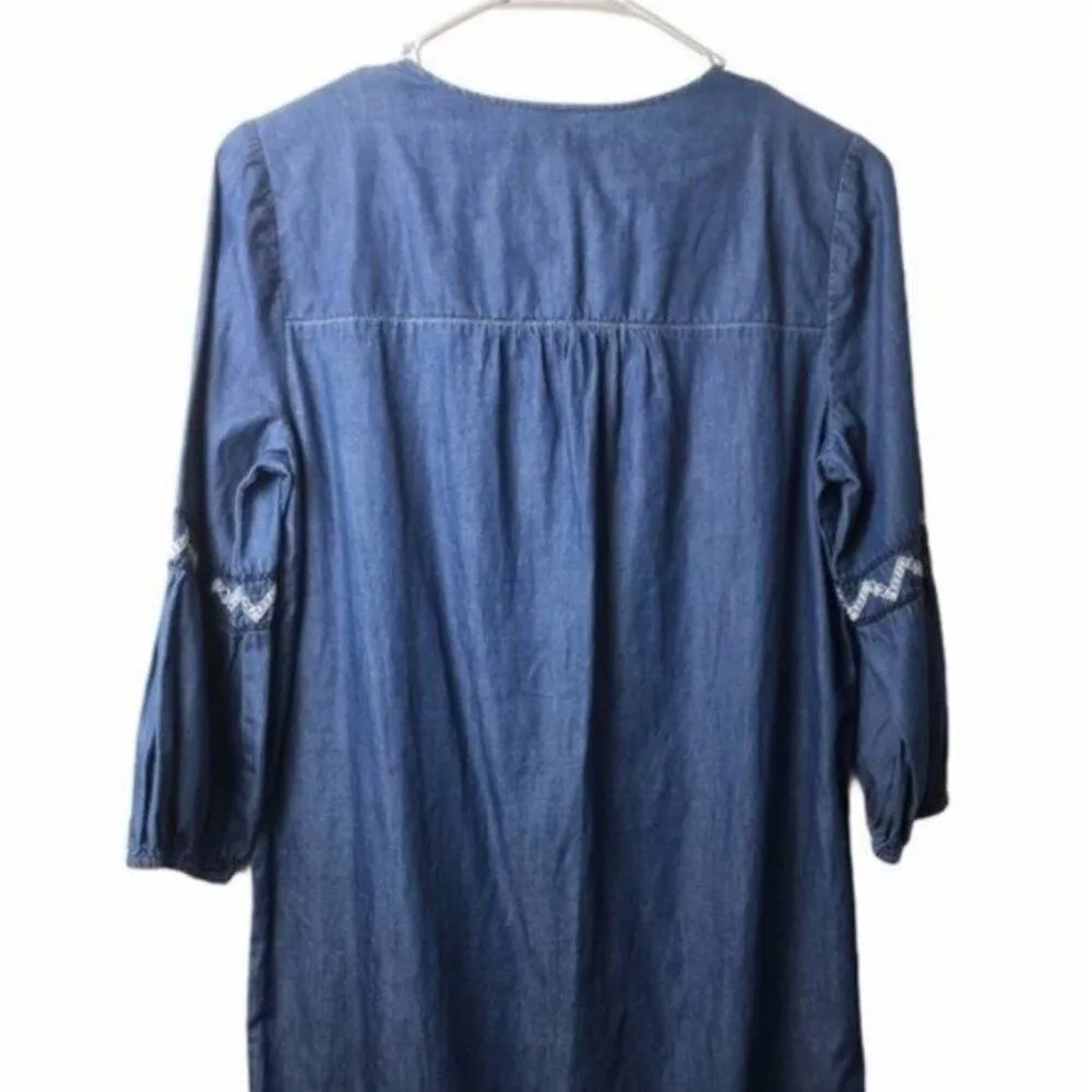 Westsport Women's Denim Embroidered Dress  Sz 4P - Image 2