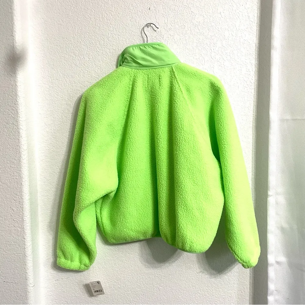 NWT Free People Movement Womens Jacket Neon Green Fleece Hit The Slopes Size XS - Image 3