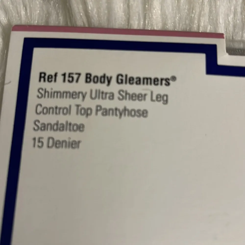 Givenchy Vintage Body Gleamers Shimmery Ultra Sheer Pantyhose Silver Fox Size C - Image 8