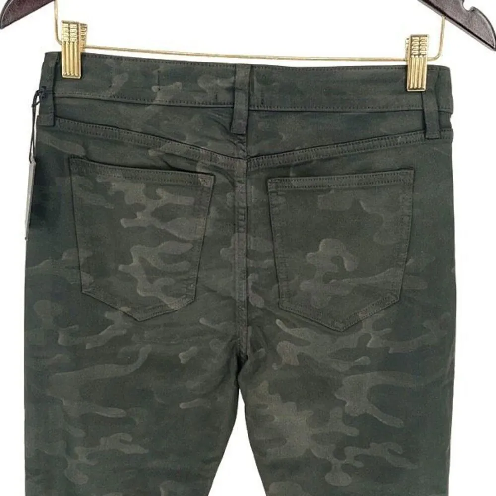 Joe's Jeans Womens Coated Laser Camo The Icon Mid Rise Skinny Ankle Green Size 2 - Image 6