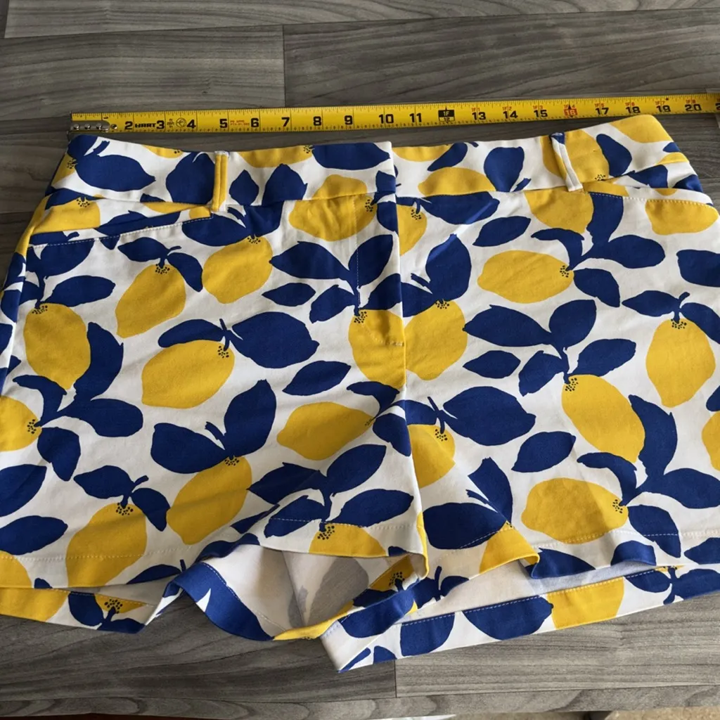 LOFT  Lemon Print Shorts - Yellow and Blue - Image 6