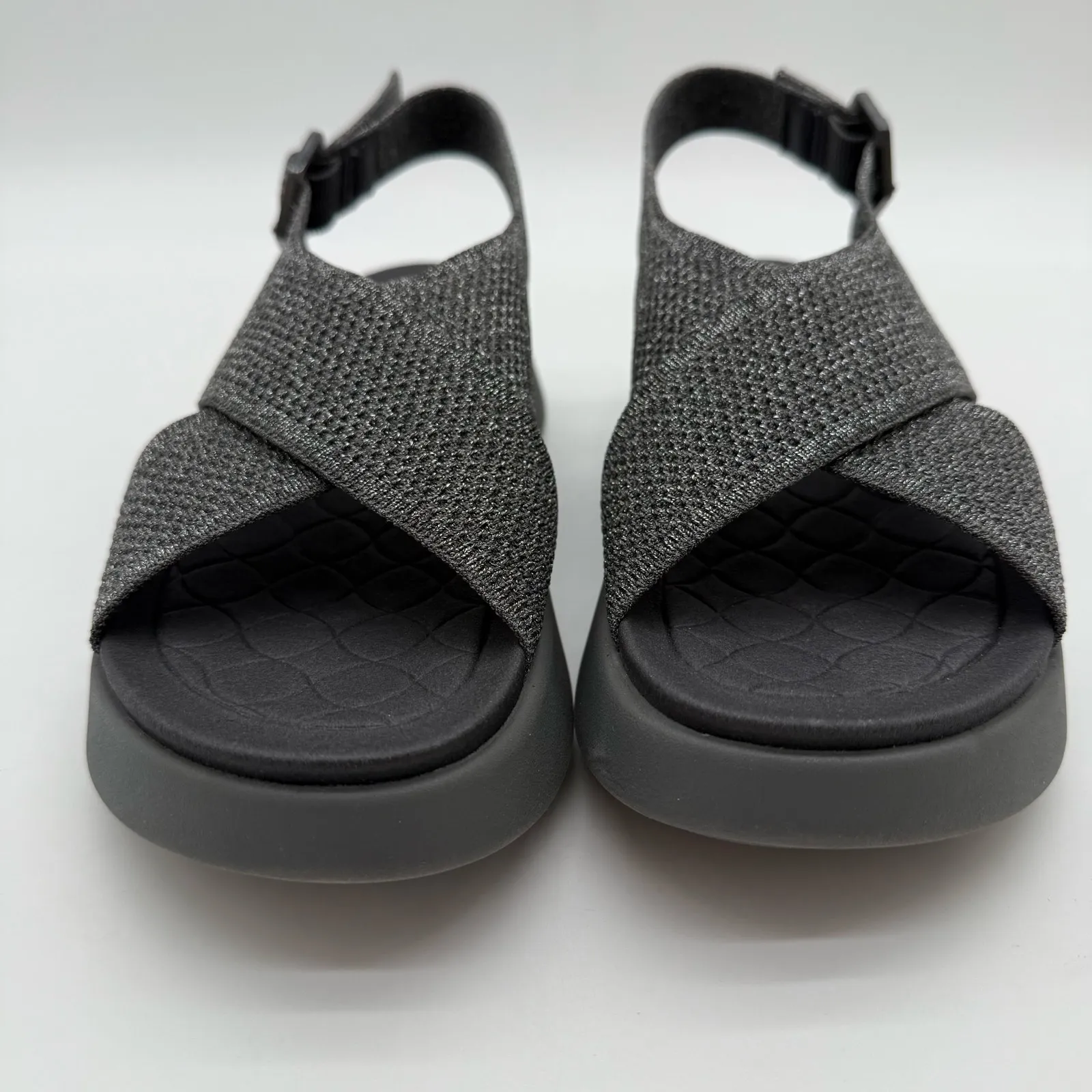 Vivaia Kara AdaptAll Sport Rich Grey Silver Knit Comfort Lightweight Sandals 7 Gray - Image 5