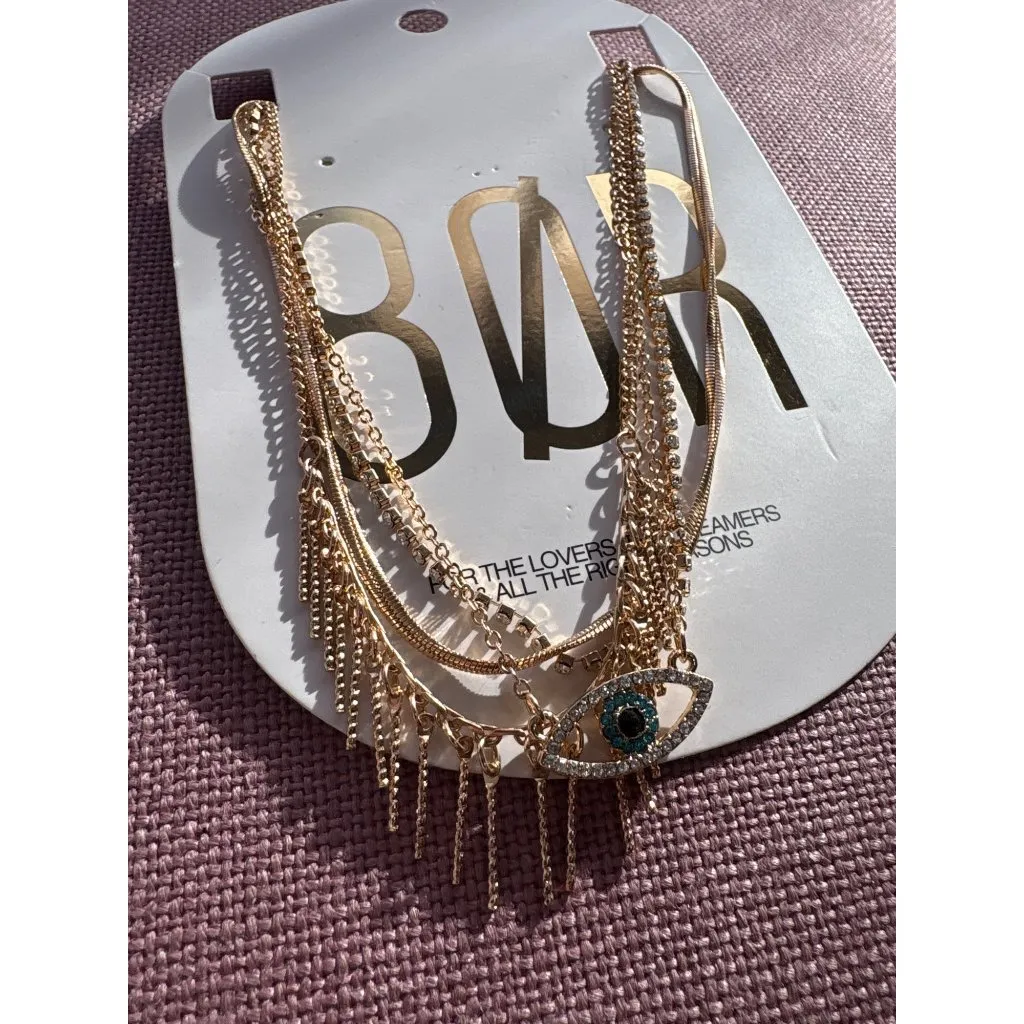 8 Other Reasons Clairvoyance Choker in Gold New Womens 4 Necklaces - Image 4