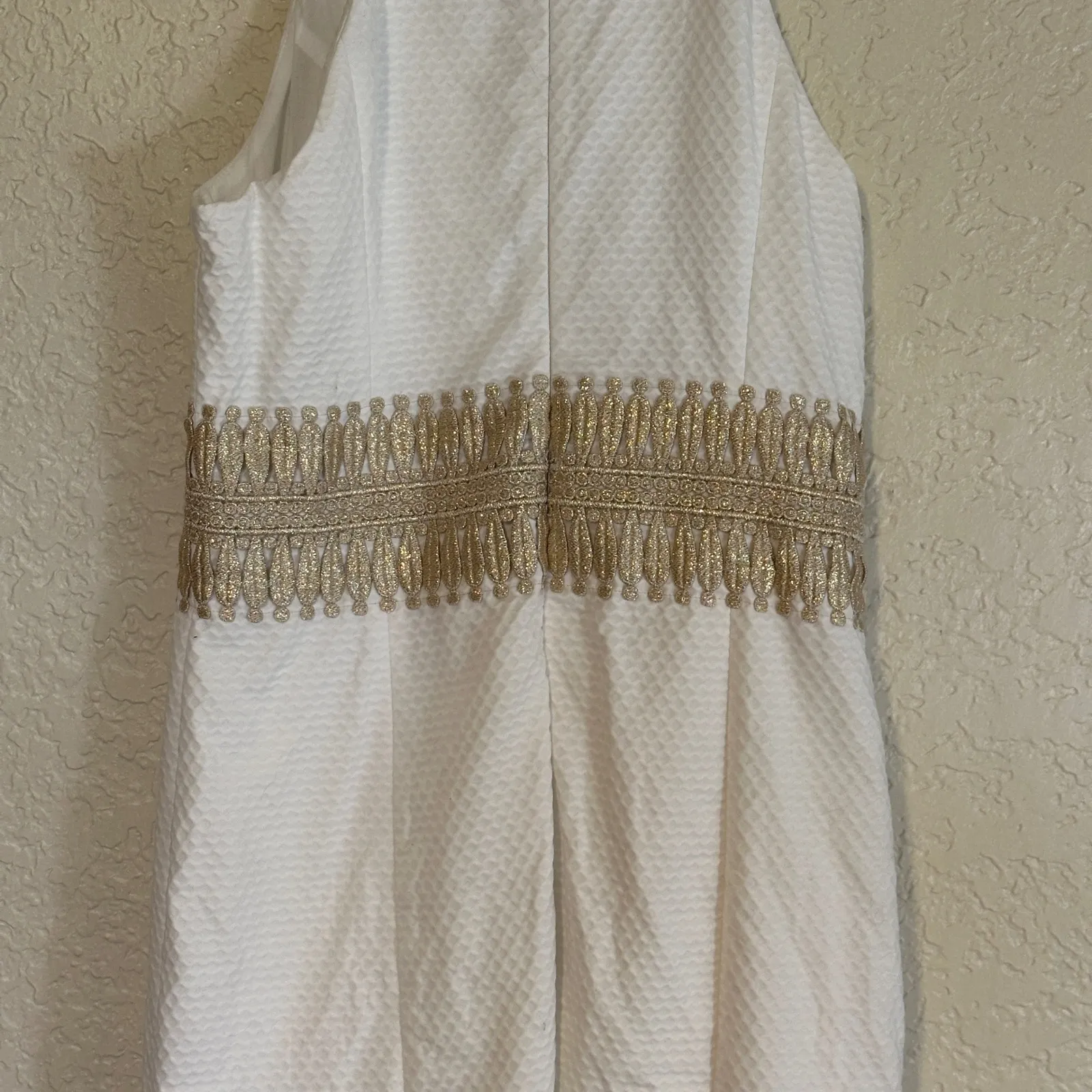 Lilly Pulitzer Ashlyn Shift Dress RESORT WHITE Pop Floral‎ Lace Sz 4 Halter Neck - Image 8