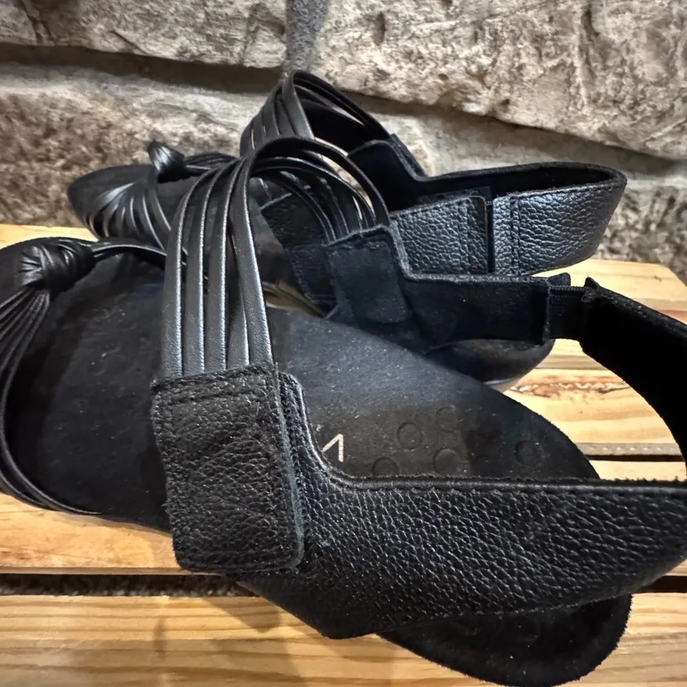 Women's Vionic Rest Talulah Leather Sandals Black‎ Size US 7.5 Black - Image 5