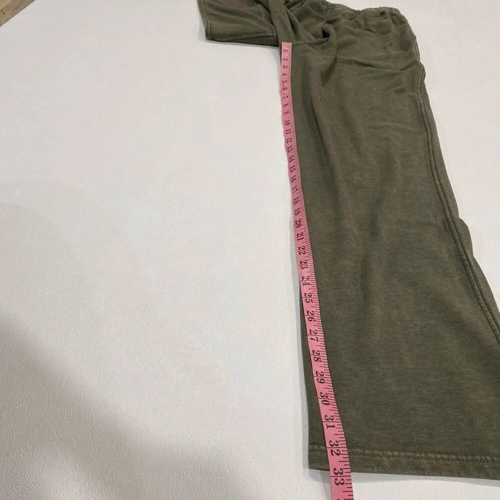 Rae Mode Olive Wide Leg Sweatpants Women’s Size M Cotton Blend Lounge Pants Size M - Image 8