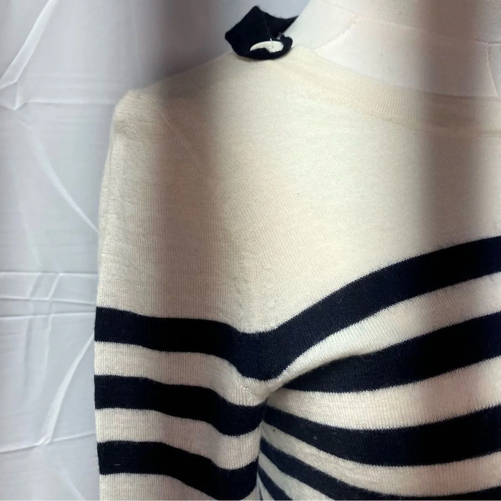 J.Crew striped long sleeve 100% Merino wool‎ sweater women’s PS preppy nautical - Image 2