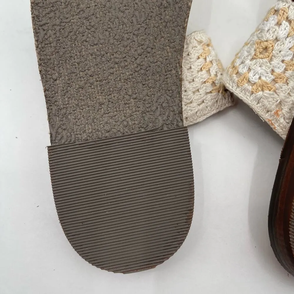 NEW FREE PEOPLE Juliette Sandals Size 37(6/6.5) Crochet Leather Summer Boho NWOT - Image 15