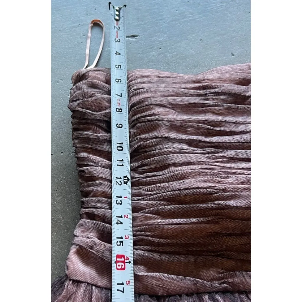 Jovani New York Strapless Tiered Tulle Maxi Black Pink Dress Women’s Sz 10 - Image 8