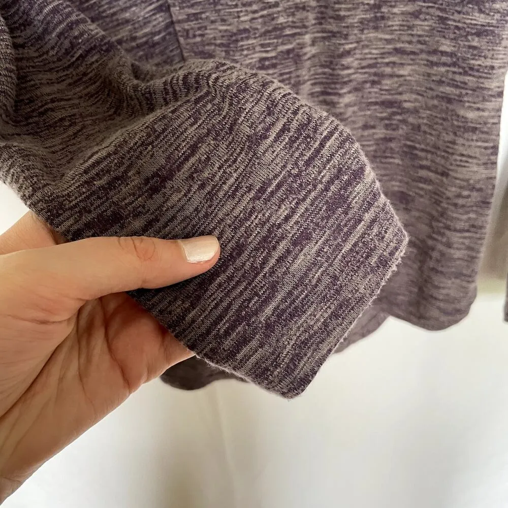 Rock & Republic purple heathered long sleeved sweater v-neck women's size L - Image 5