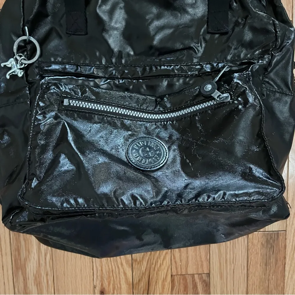 Kipling Backpack ALVY 2-In-1 Convertible Tote Bag Backpack MetallicBP3870 EUC - Image 3