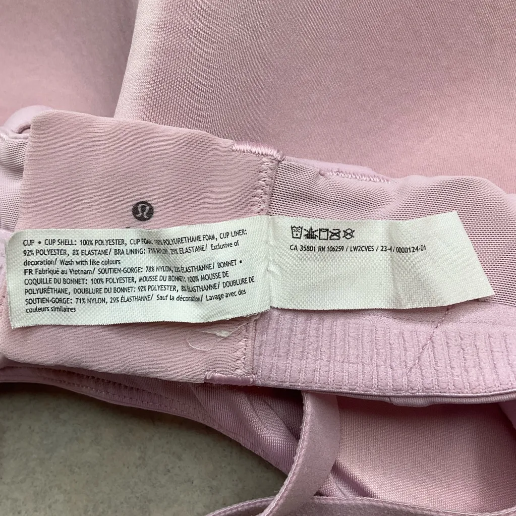 Lululemon Energy Bra High Support 38D Pink Peony‎ - Image 7