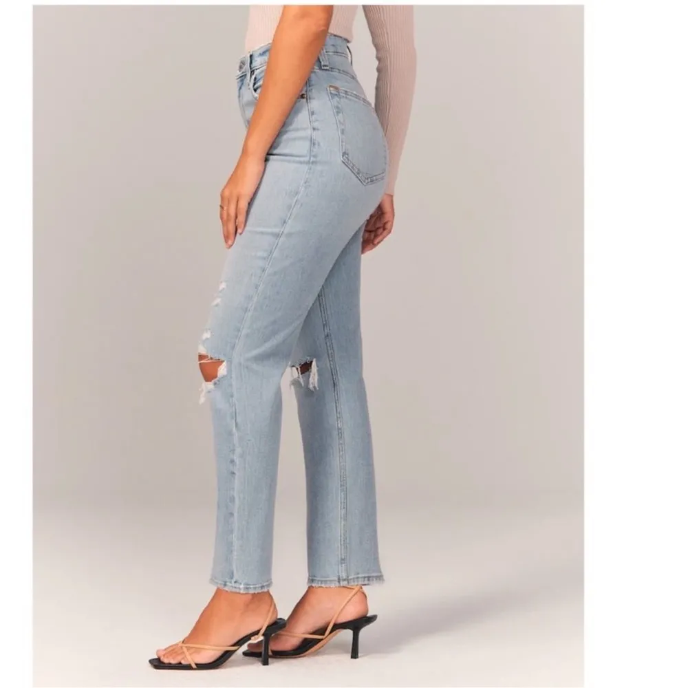 Abercrombie Curve Love Ankle Straight Ultra High Rise Jeans - Image 7