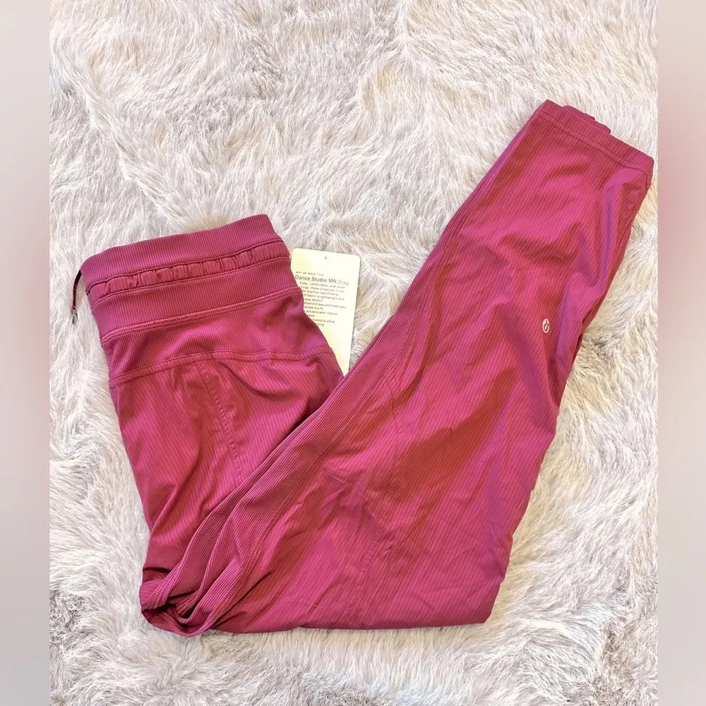 NWT Lululemon Dance Studio Mid-Rise Crop 25" / Mulled Wine - Image 3